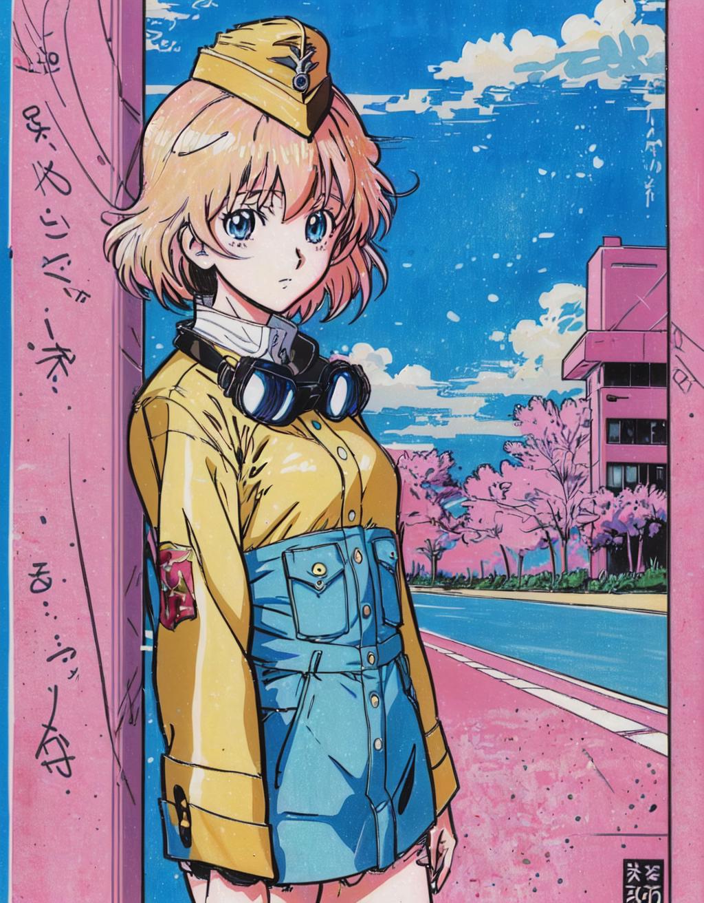 80s anime style Yuri chocomiru02  rDDLC